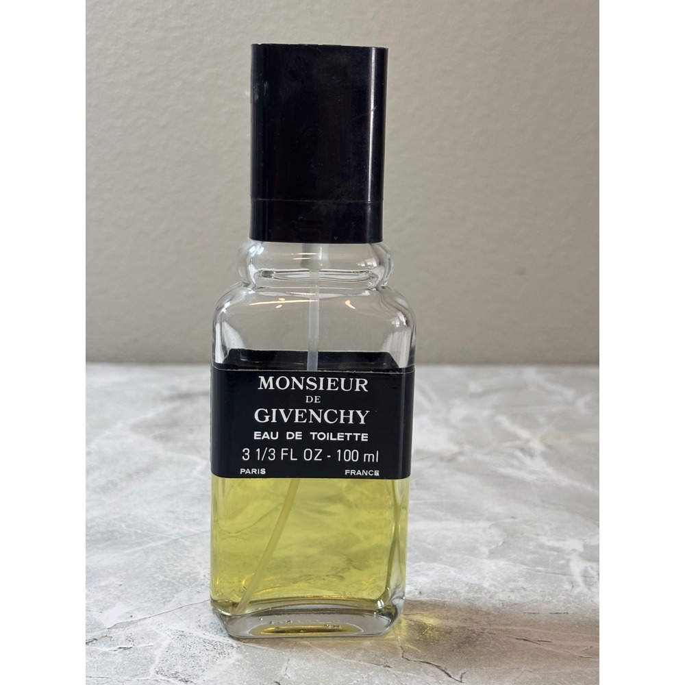 Vintage Monsieur de Givenchy EDT 100ml Spray ~50% Full Classic Bottle France